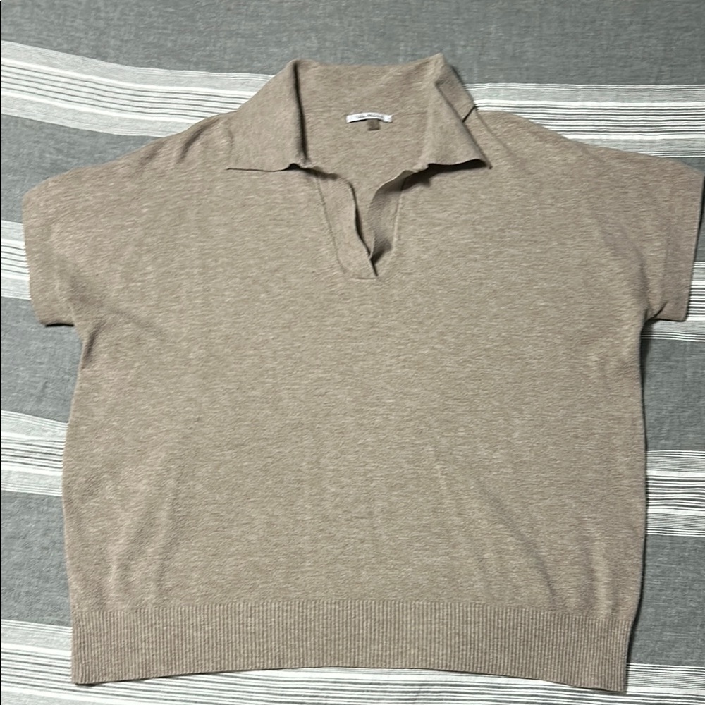 Vita Milano Light Brown Knit Sweater